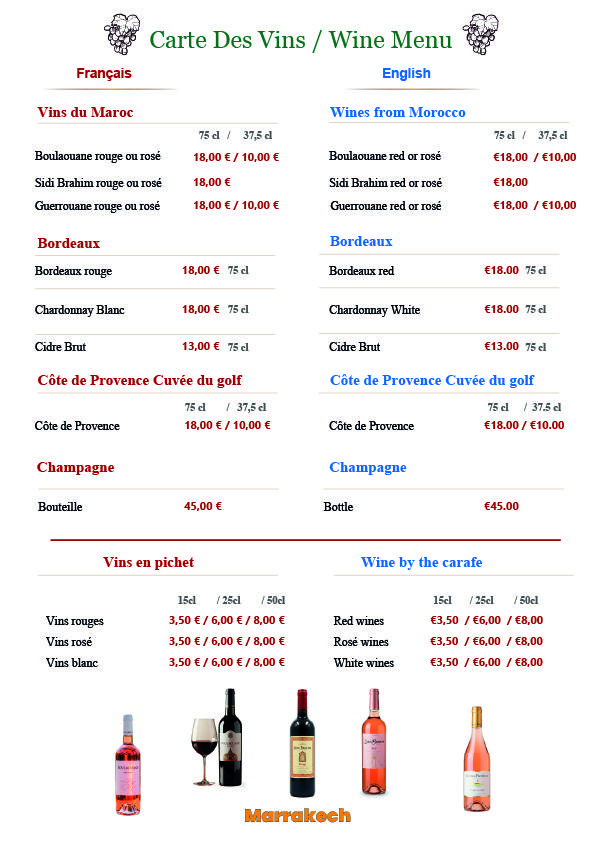 Restaurant Bar Marrakech - Menu Image 4